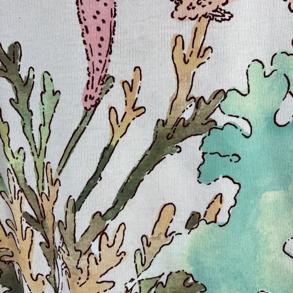 Soft Surroundings Sz PS Petite Cerina Tunic Top Blouse Beach Sea Coral Colorful - Picture 5 of 10